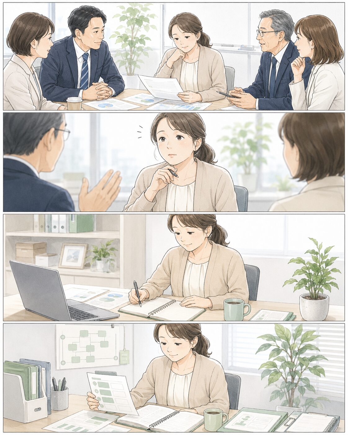 会議中に頭が真っ白になる日の漫画コラム画像